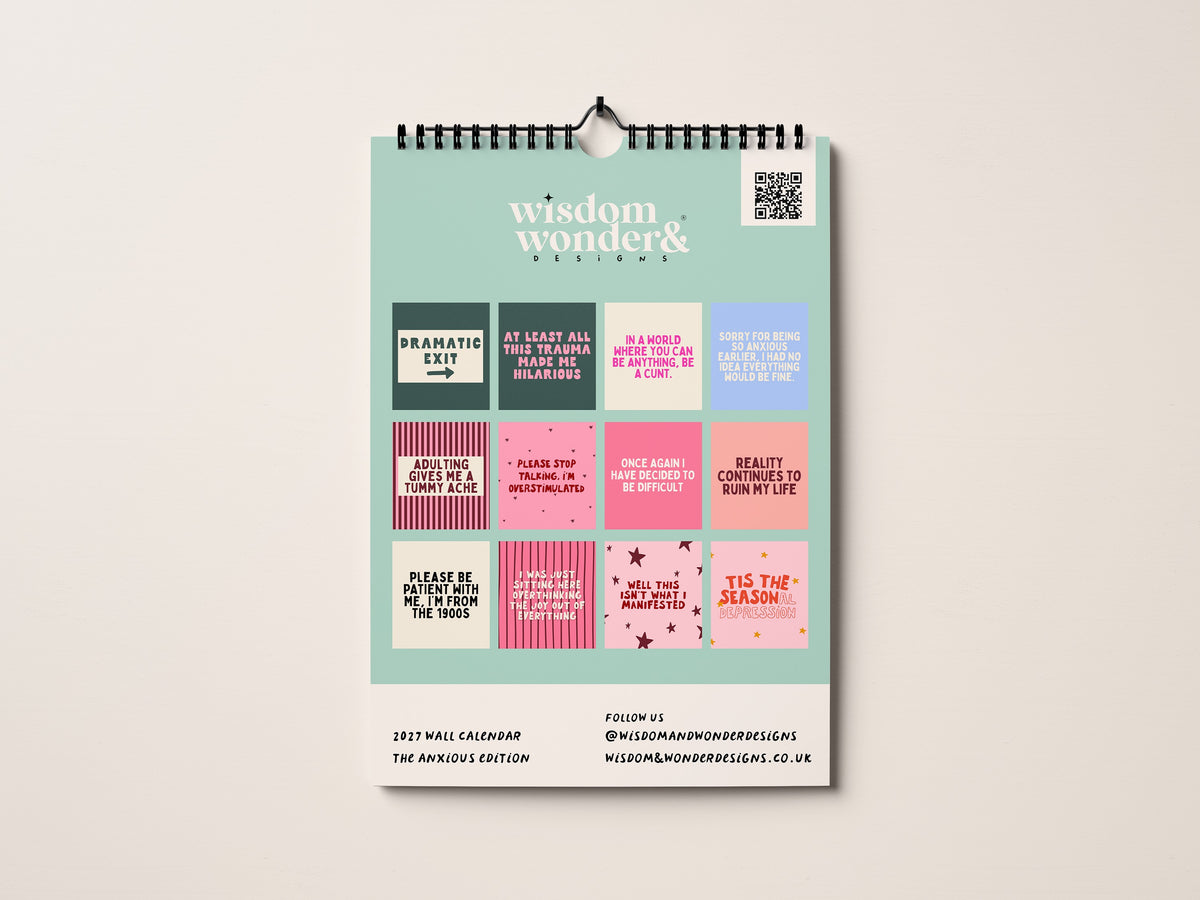 2027 Calendar | The Anxious Edition