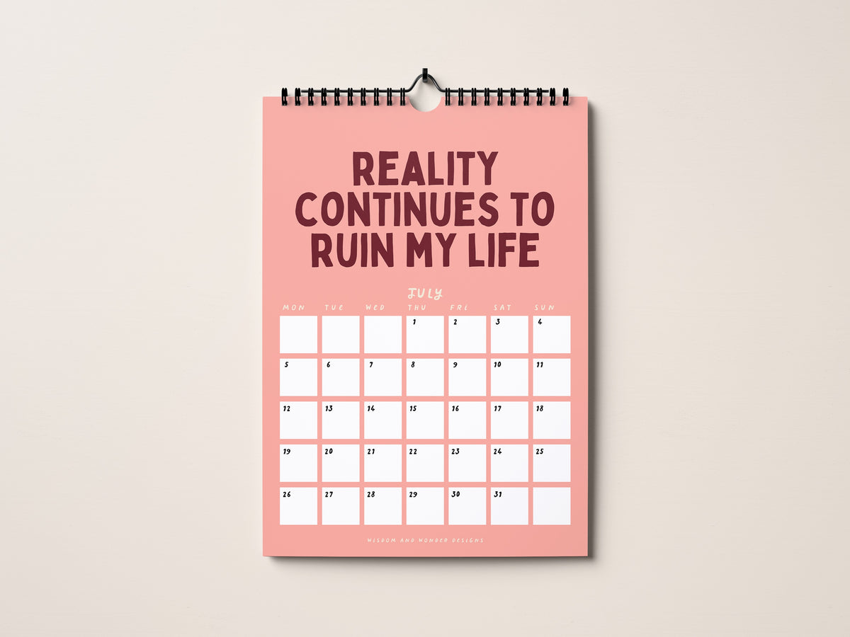 2027 Calendar | The Anxious Edition