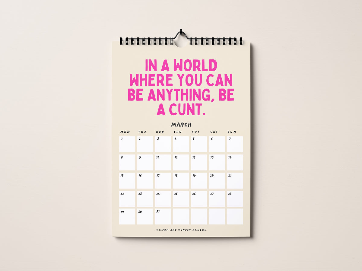 2027 Calendar | The Anxious Edition