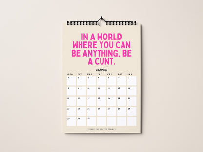 2027 Calendar | The Anxious Edition