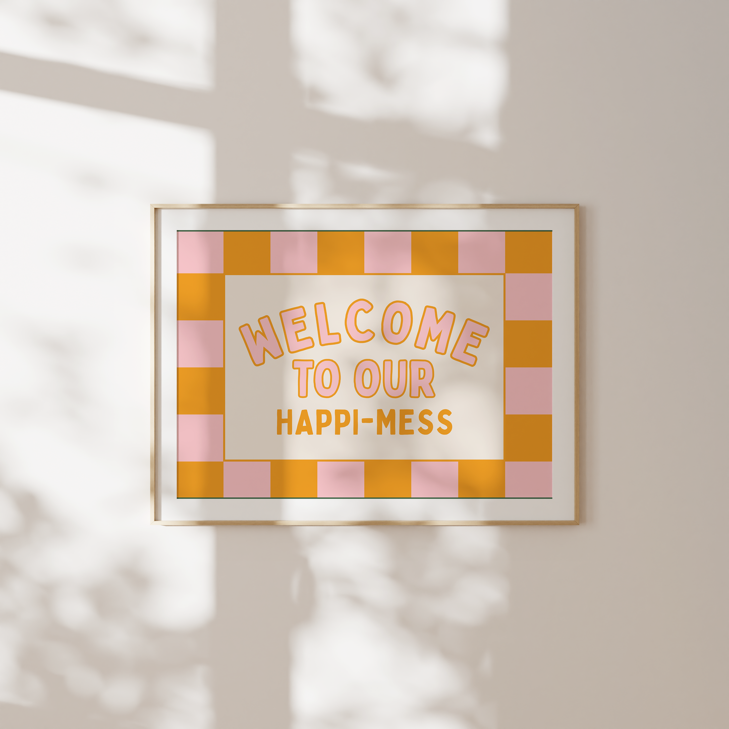 WISDOM & WONDER X HEY WONDER | Welcome To Our Happi-Mess | Milkshake & Orange | Landscape | Wall Art Print