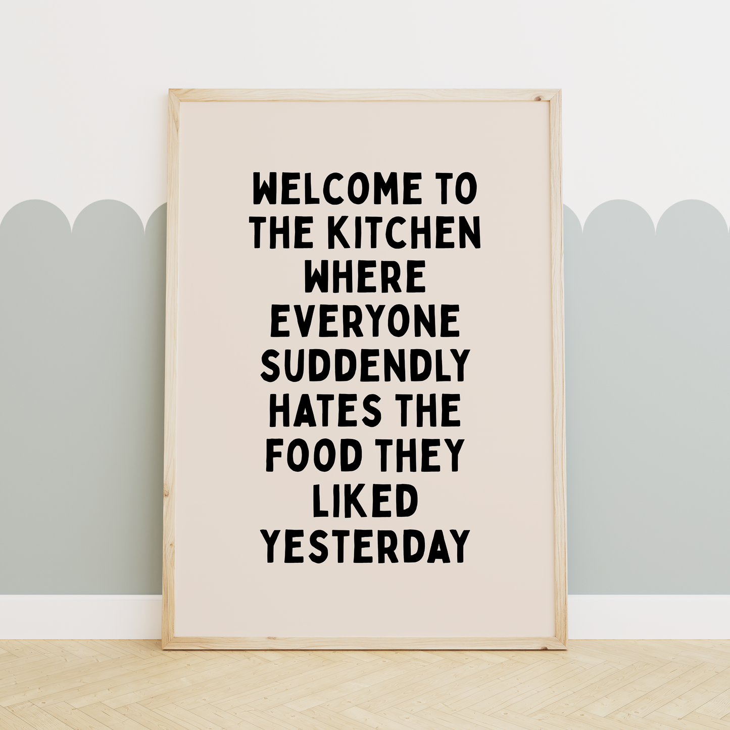 WISDOM & WONDER X HEY WONDER | Digital Download | Welcome To The Kitchen | Black and Cream
