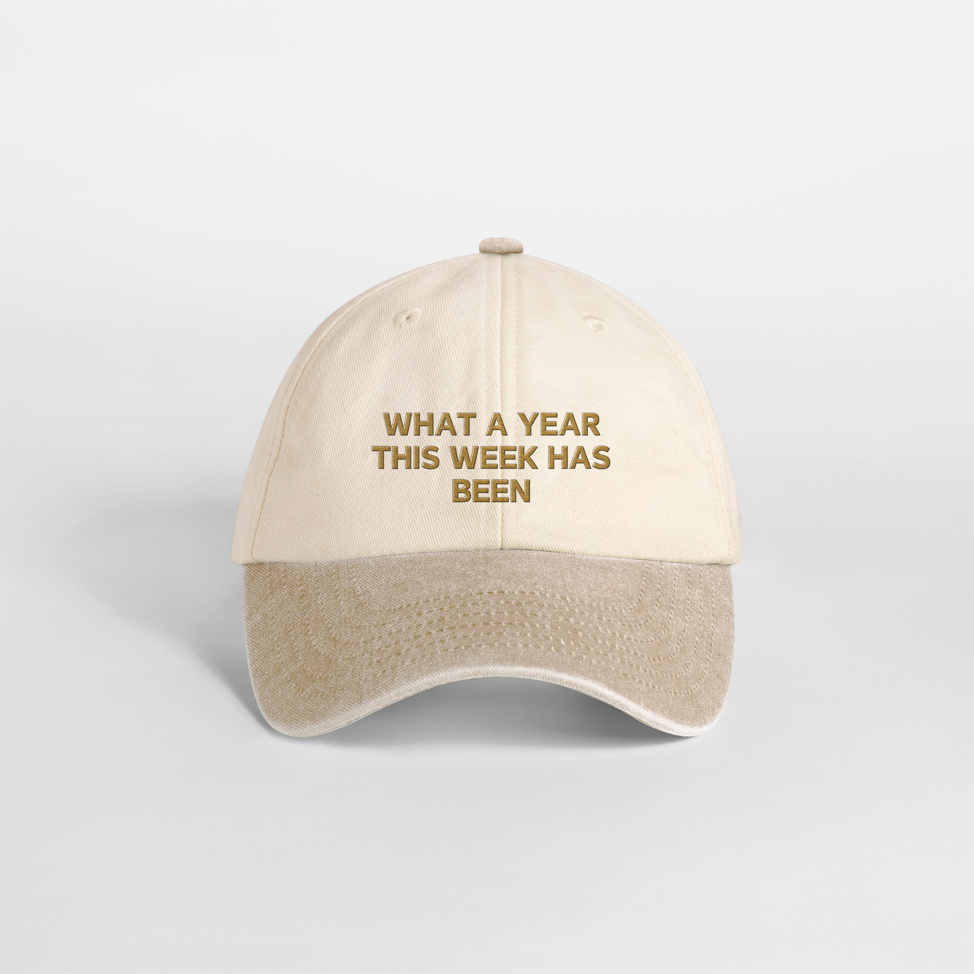 What A Year This Week Has Been | Vintage Two Tone Cap