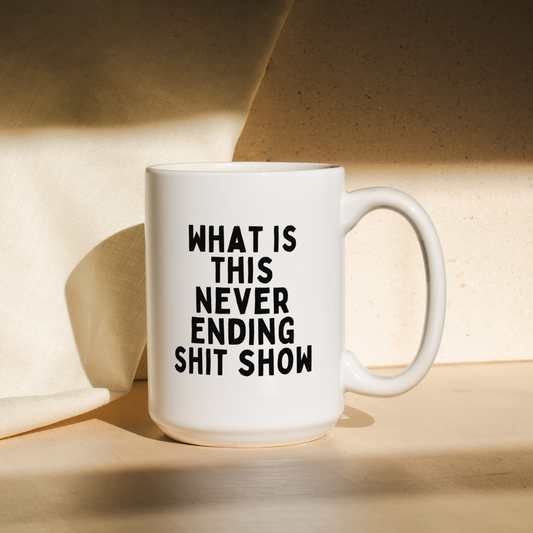 What Is This Never Ending Shit Show | Mug
