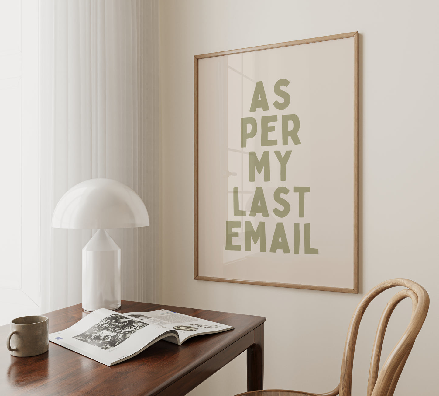 As Per My Last Email | Sage and Cream | Art Print