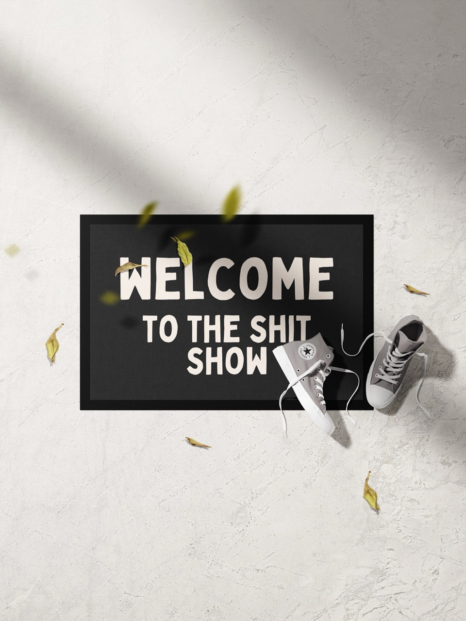 Welcome To The Shit Show | Cream and Charcoal | Indoor Door Mat