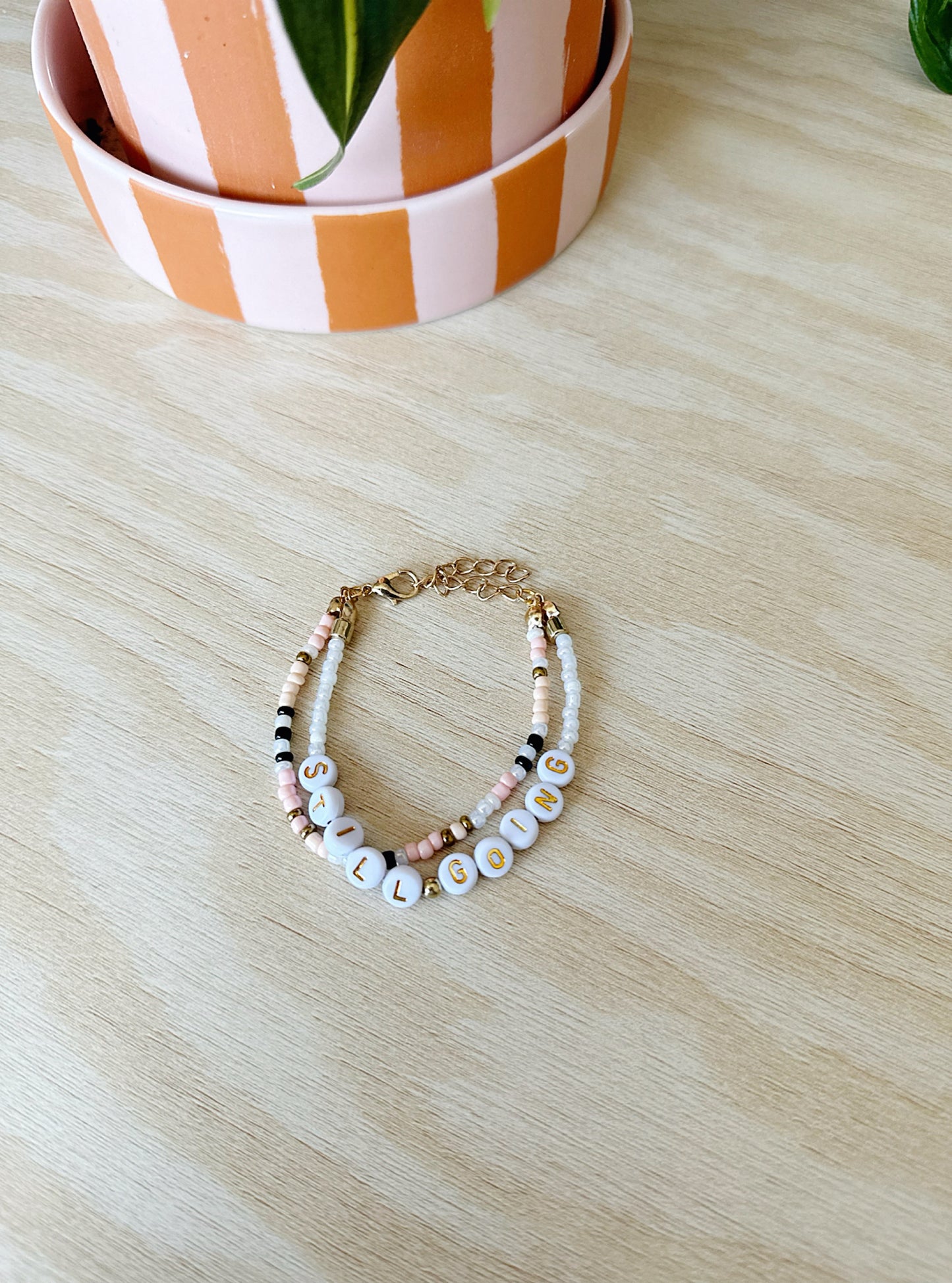 Still Going | Peach Fizz | Gold | 'Not So' Friendship Double Bracelet