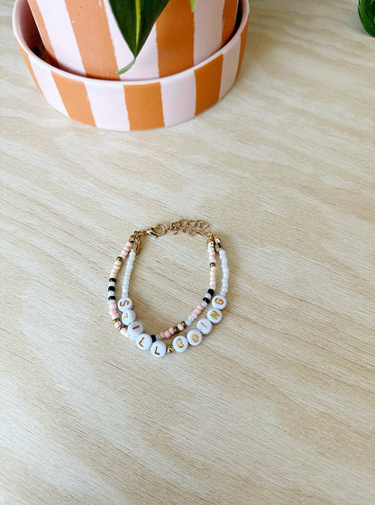 Still Going | Peach Fizz | Gold | 'Not So' Friendship Double Bracelet