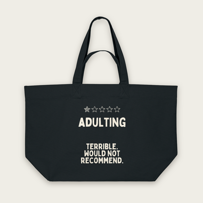 Adulting | Tote Bag in Black (18435_Adulting_STAU117_Black_Tote-Bag_Mockup.png)