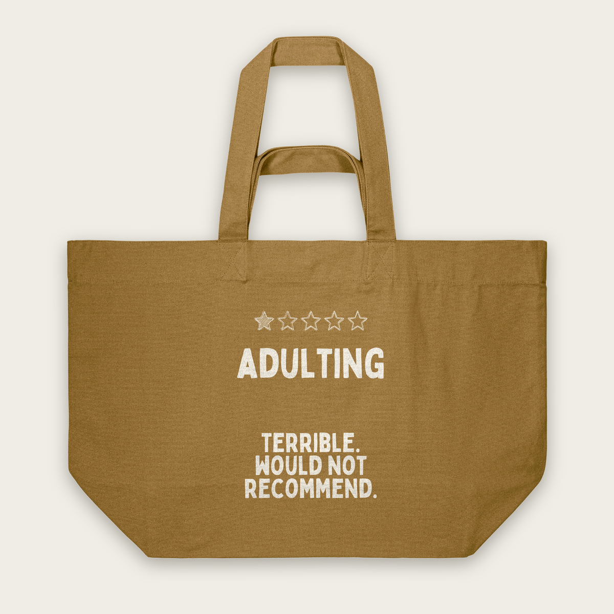 Adulting | Tote Bag in Bronze (18436_Adulting_STAU117_Bronze_Tote-Bag_Mockup.png)