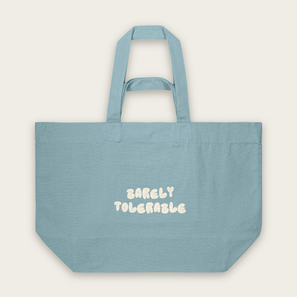 Barely Tolerable | Tote Bag in Pebble Blue (18469_Barely-Tolerable_STAU117_Pebble-Blue_Tote-Bag_Mockup.png)