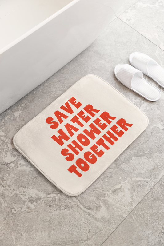 Save Water Shower Together | Bath Mat