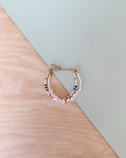 Still Going | Peach Fizz | Gold | 'Not So' Friendship Double Bracelet