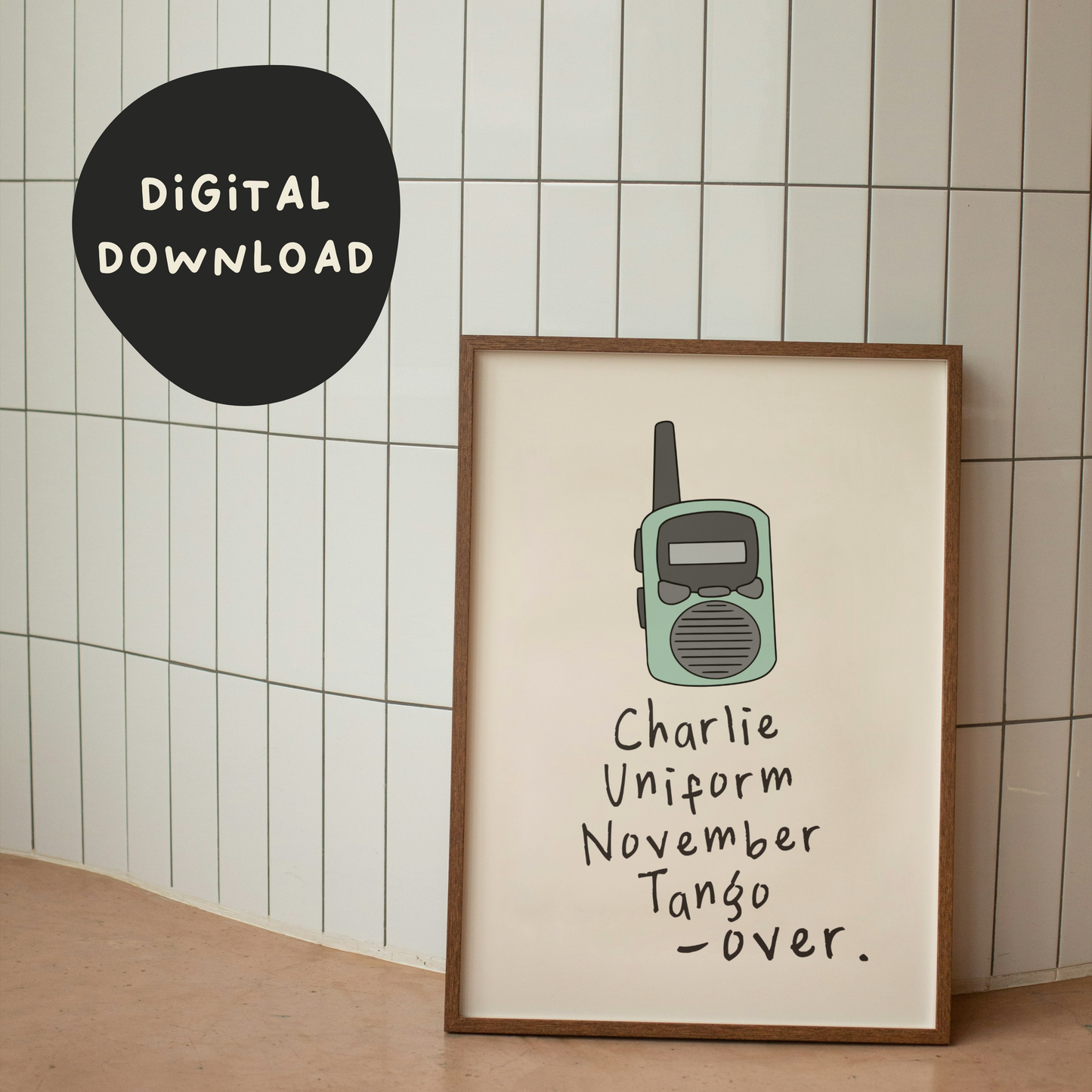 Digital Download | Charlie Uniform November Tango | Seafoam