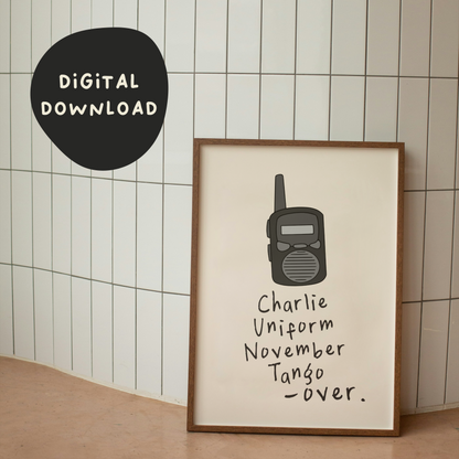 Digital Download | Charlie Uniform November Tango | Grey