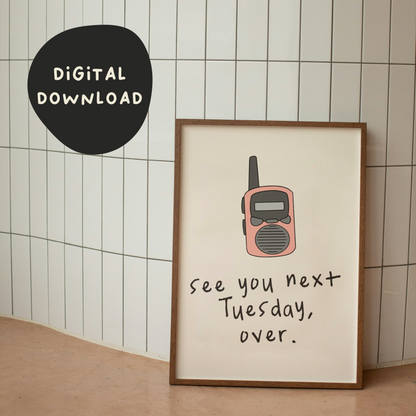 Digital Download | See You Next Tuesday | Walkie Talkie | Pink and Cream