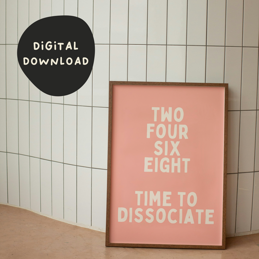 Digital Download | Two Four Six Eight | Cream and Pink