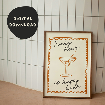 Digital Download | Every Hour Is Happy Hour | Rust and Cream