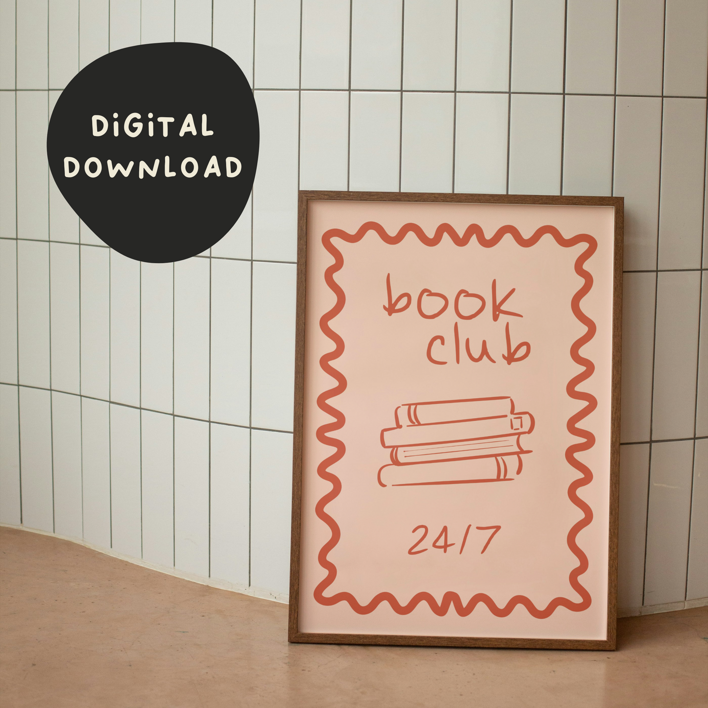 Digital Download | Book Club 24/7 | Red and Pink