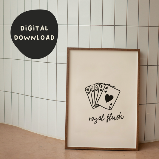 Digital Download | Royal Flush | Black and Cream