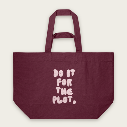 Do It For The Plot | Tote Bag in Burgundy (18496_Do-It-For-The-Plot_STAU117_Burgundy_Tote-Bag_Mockup.png)