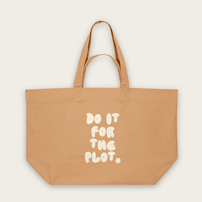 Do It For The Plot | Tote Bag in Latte (18493_Do-It-For-The-Plot_STAU117_Latte_Tote-Bag_Mockup.png)