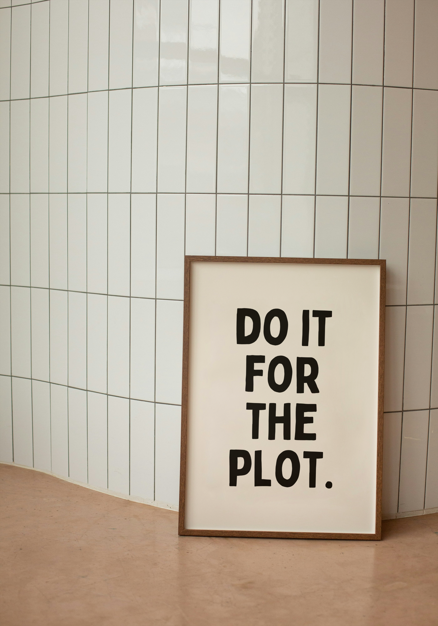 Do It For The Plot | Black and Cream | Art Print