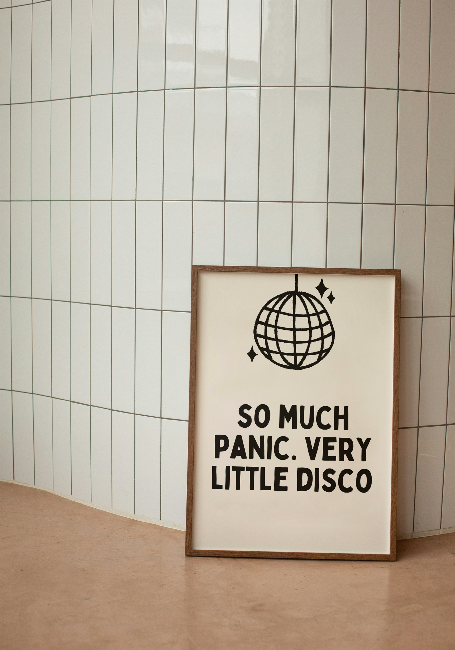 So Much Panic. Vey Little Disco | Black and Cream | Art Print