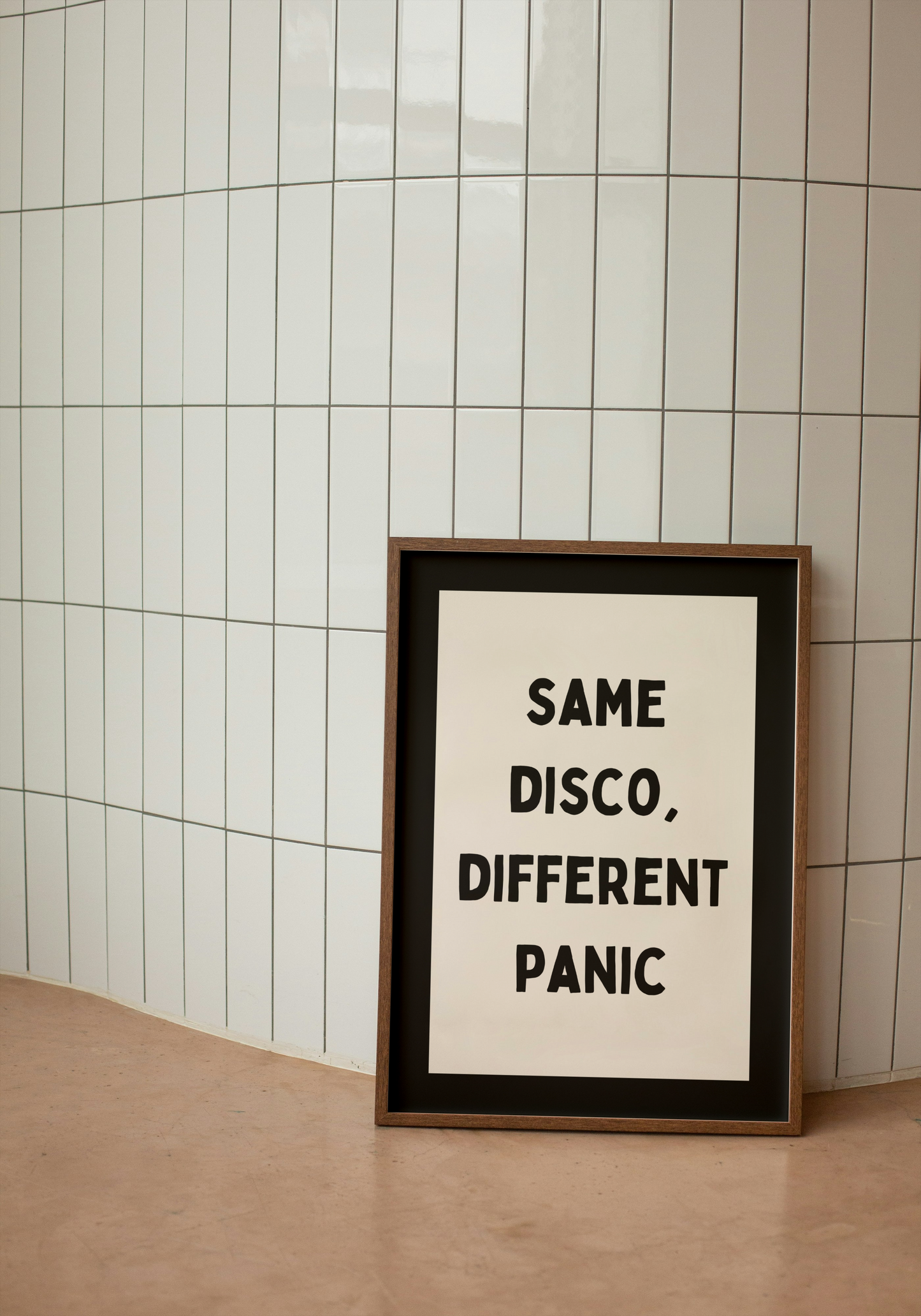 Same Disco, Different Panic | Charcoal and Cream | Art Print