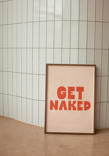 Get Naked | Red and Blush | Art Print