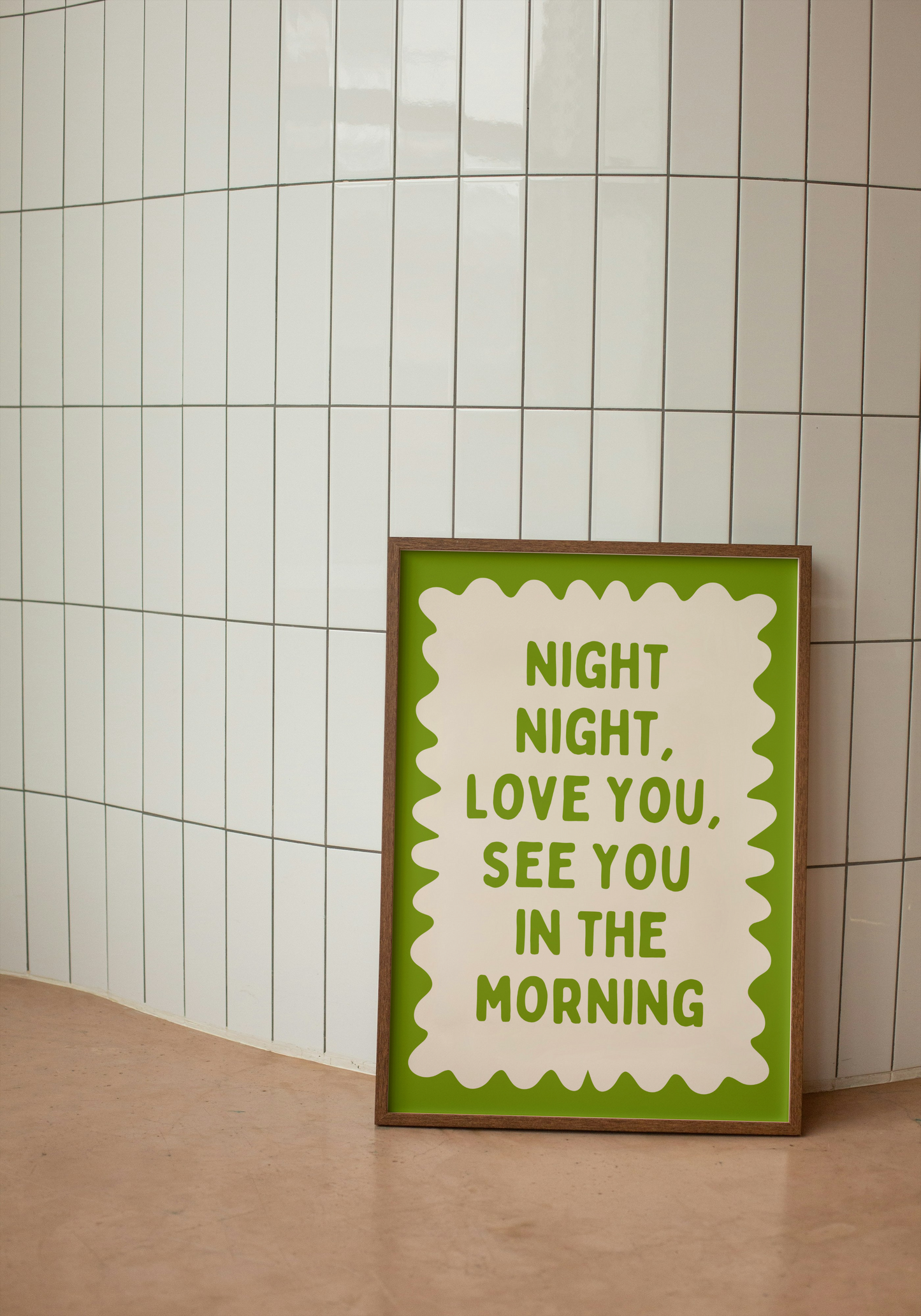 Night Night, Love You | Pear and Cream | Wall Art Print