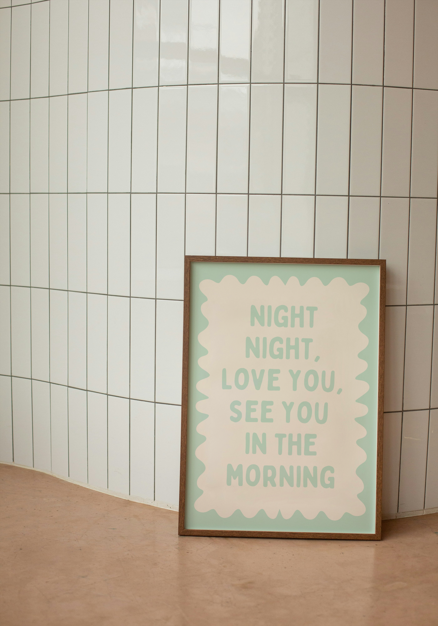 Night Night, Love You | Peppermint and Cream | Wall Art Print