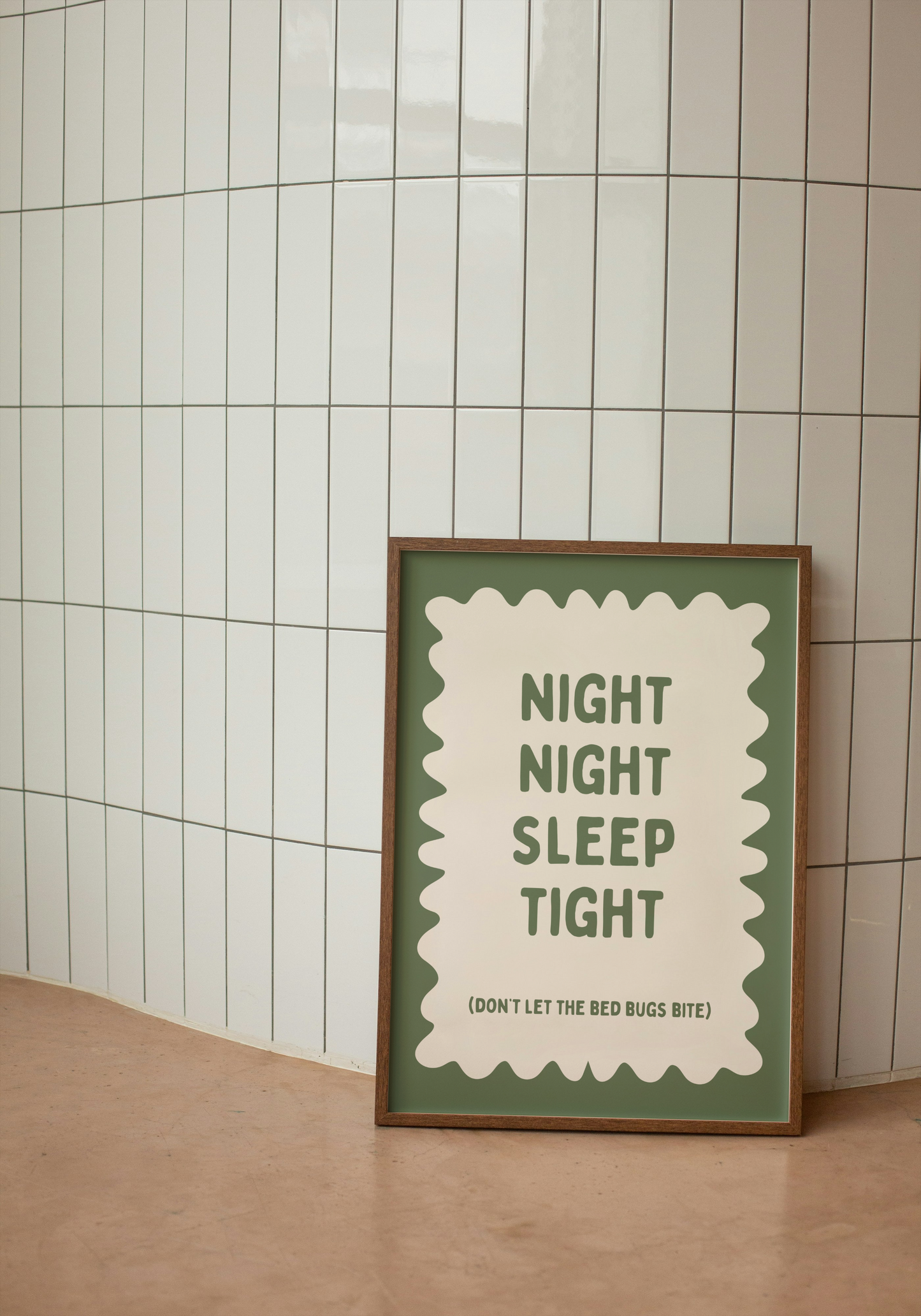 Digital Download | Night Night Sleep Tight | Olive Green and Cream