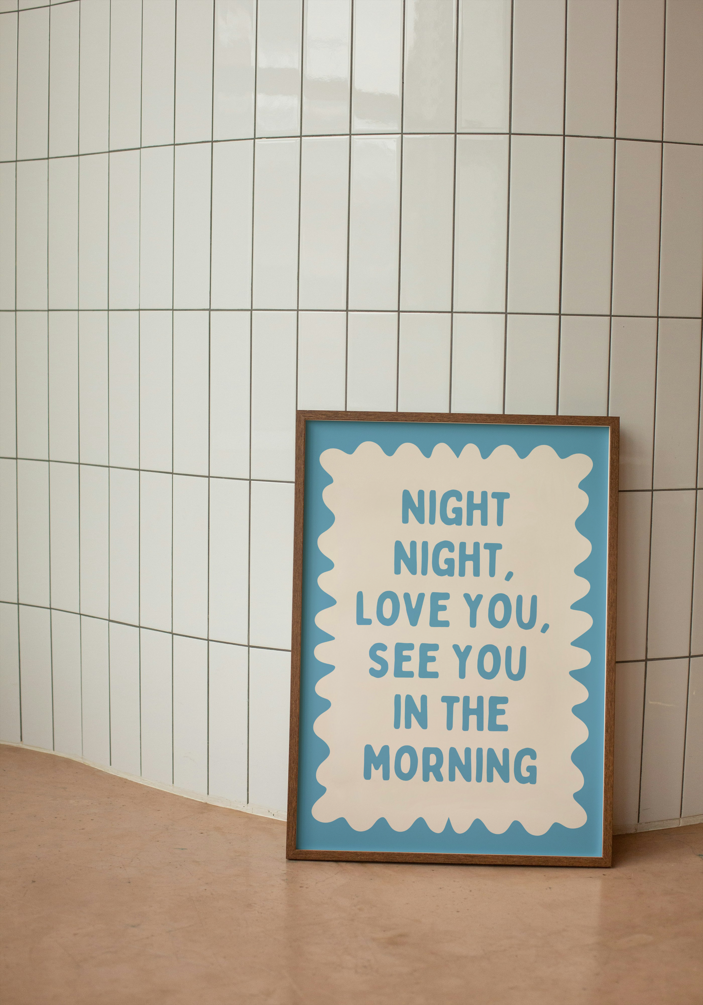 Night Night, Love You | Denim and Cream | Wall Art Print