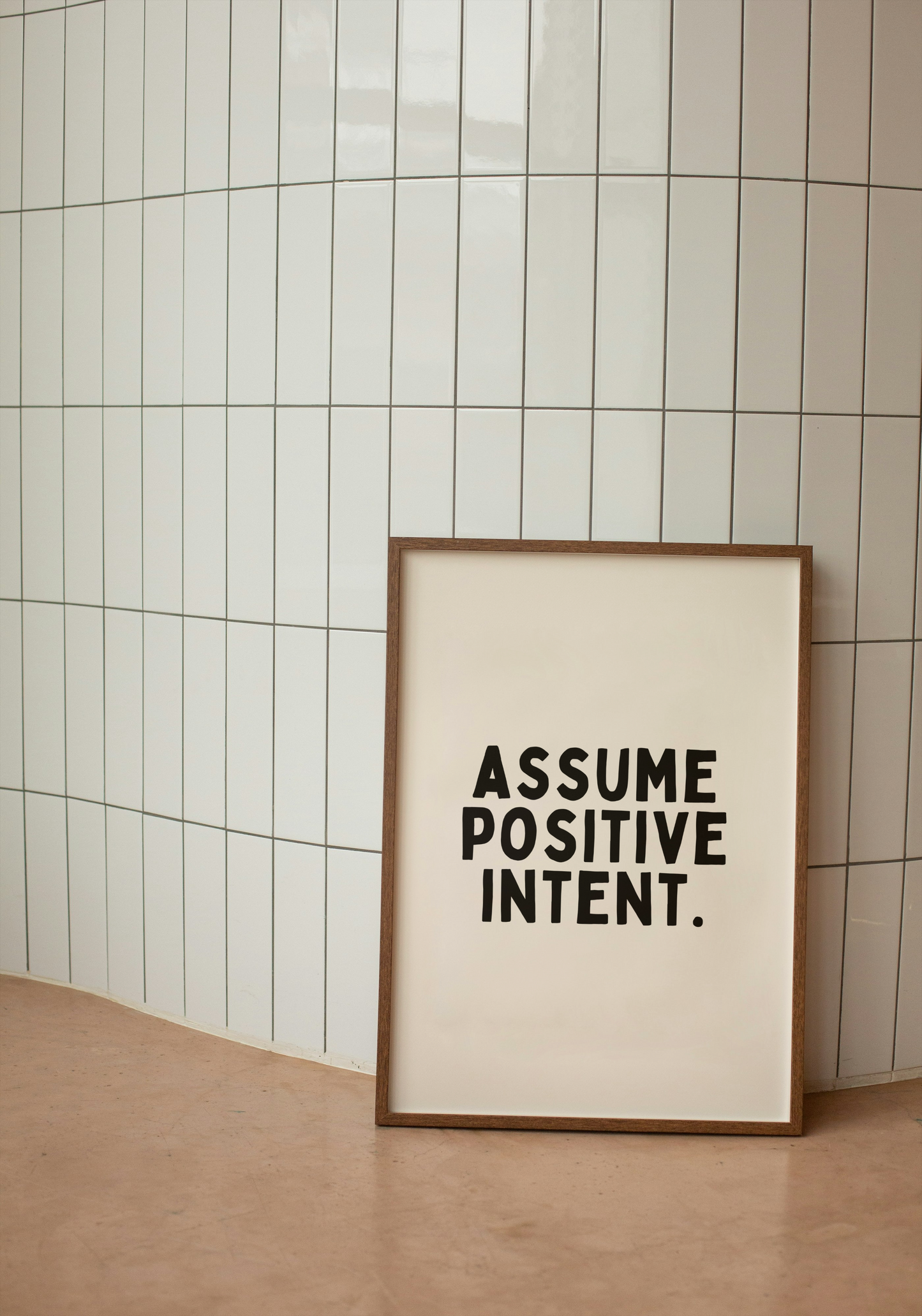 Assume Positive Intent | Black and Cream | Art Print