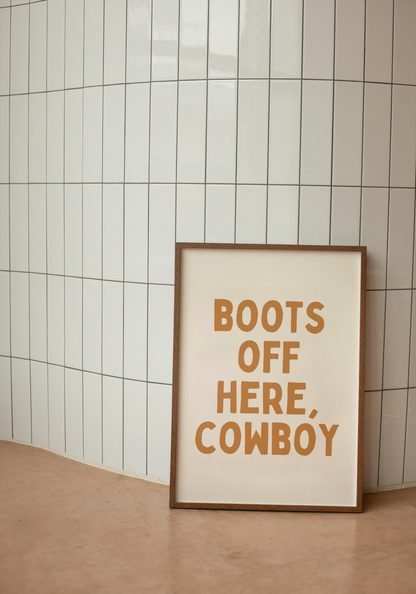 Digital Download | Boots Off Here | Tan and Cream