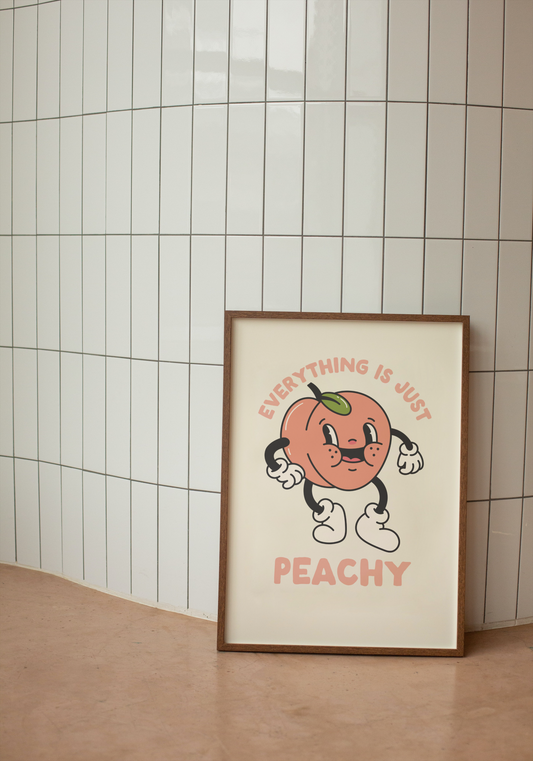 Everything Is Just Peachy | Peach and Cream | Art Print