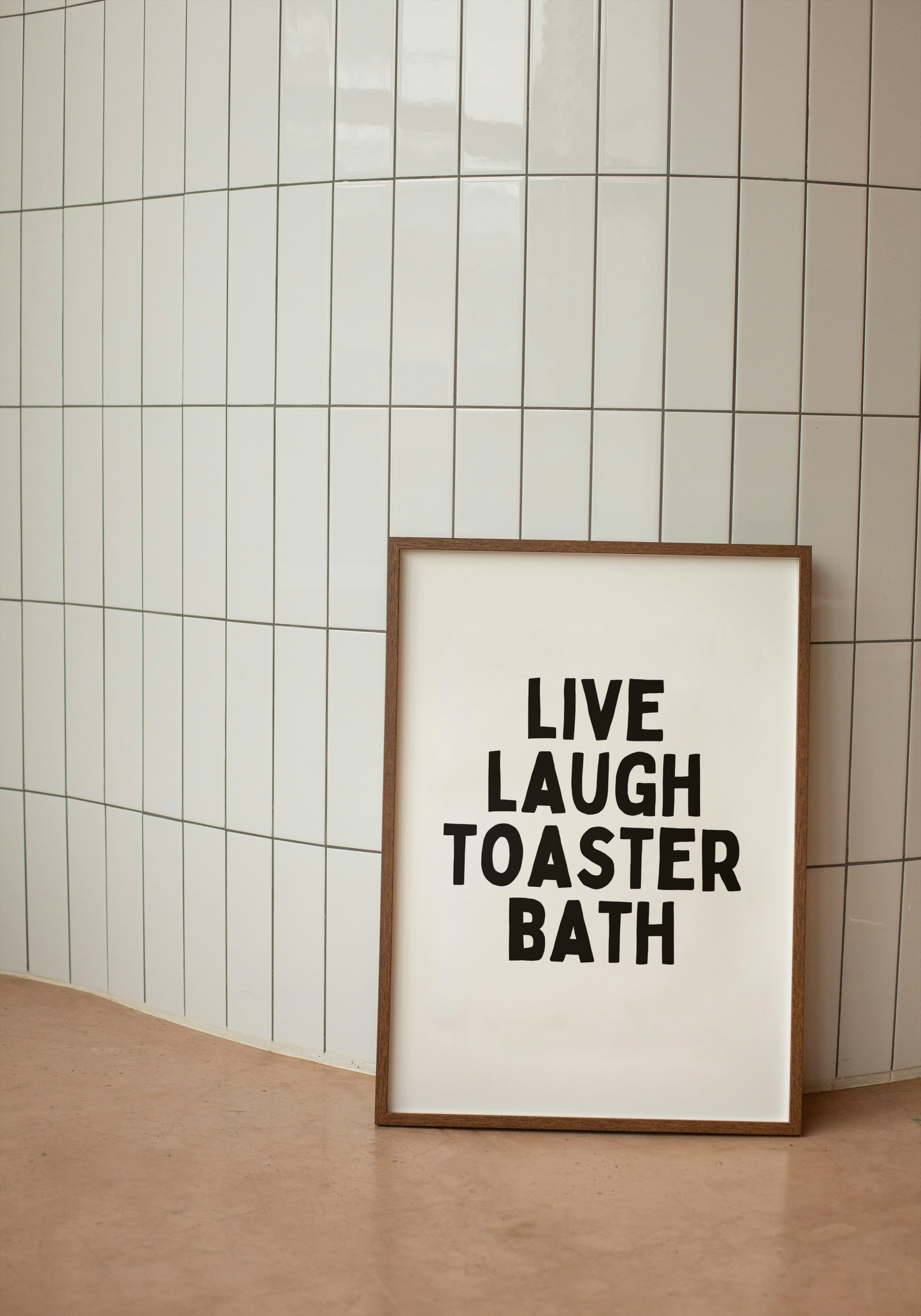 Live Laugh Toaster Bath | Black and White | Art Print