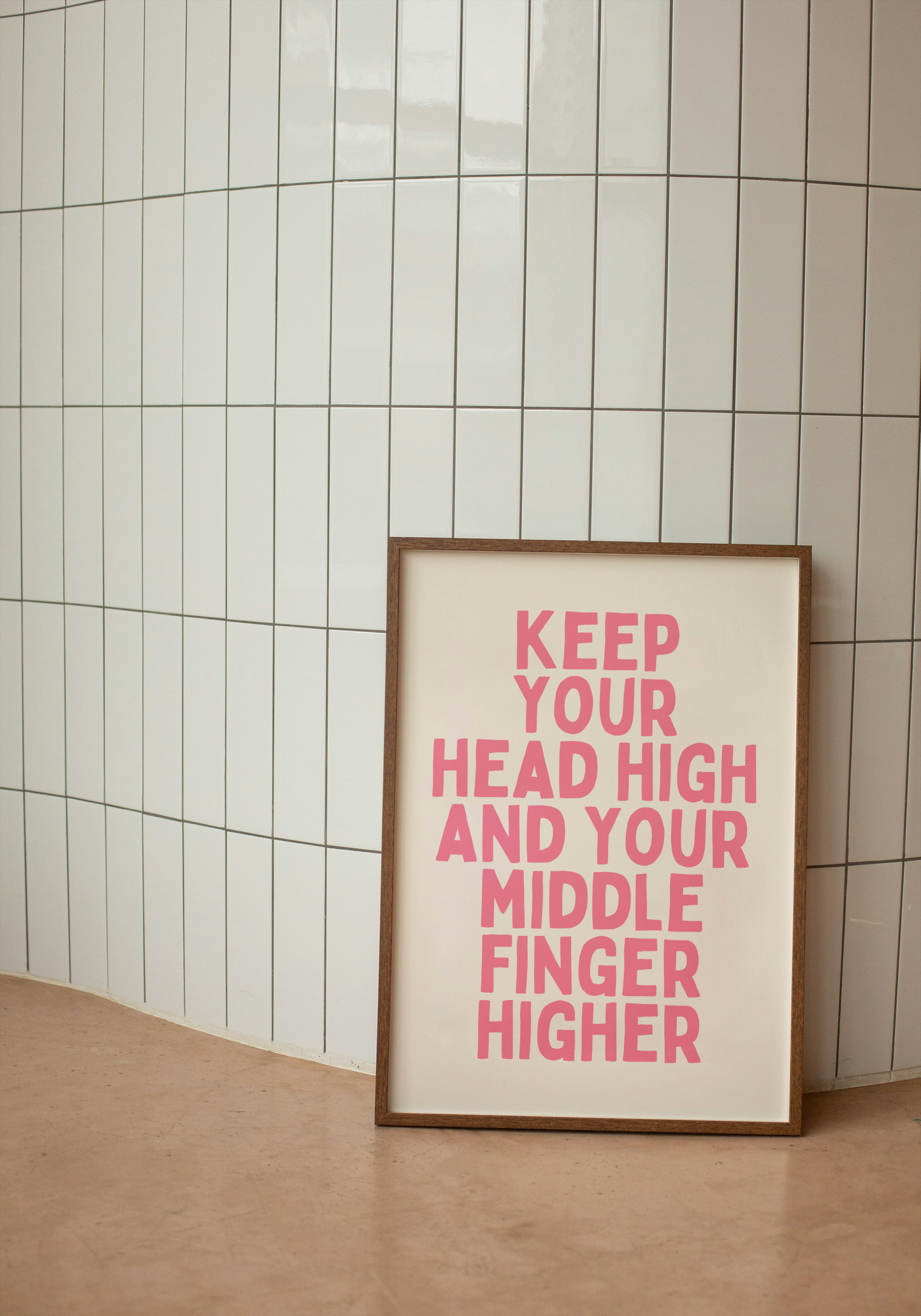 Digital Download | Keep Your Head High And Your Middle Finger Higher | Watermelon and Cream