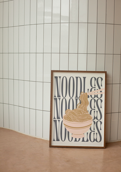 Noodles | Cream | Art Print