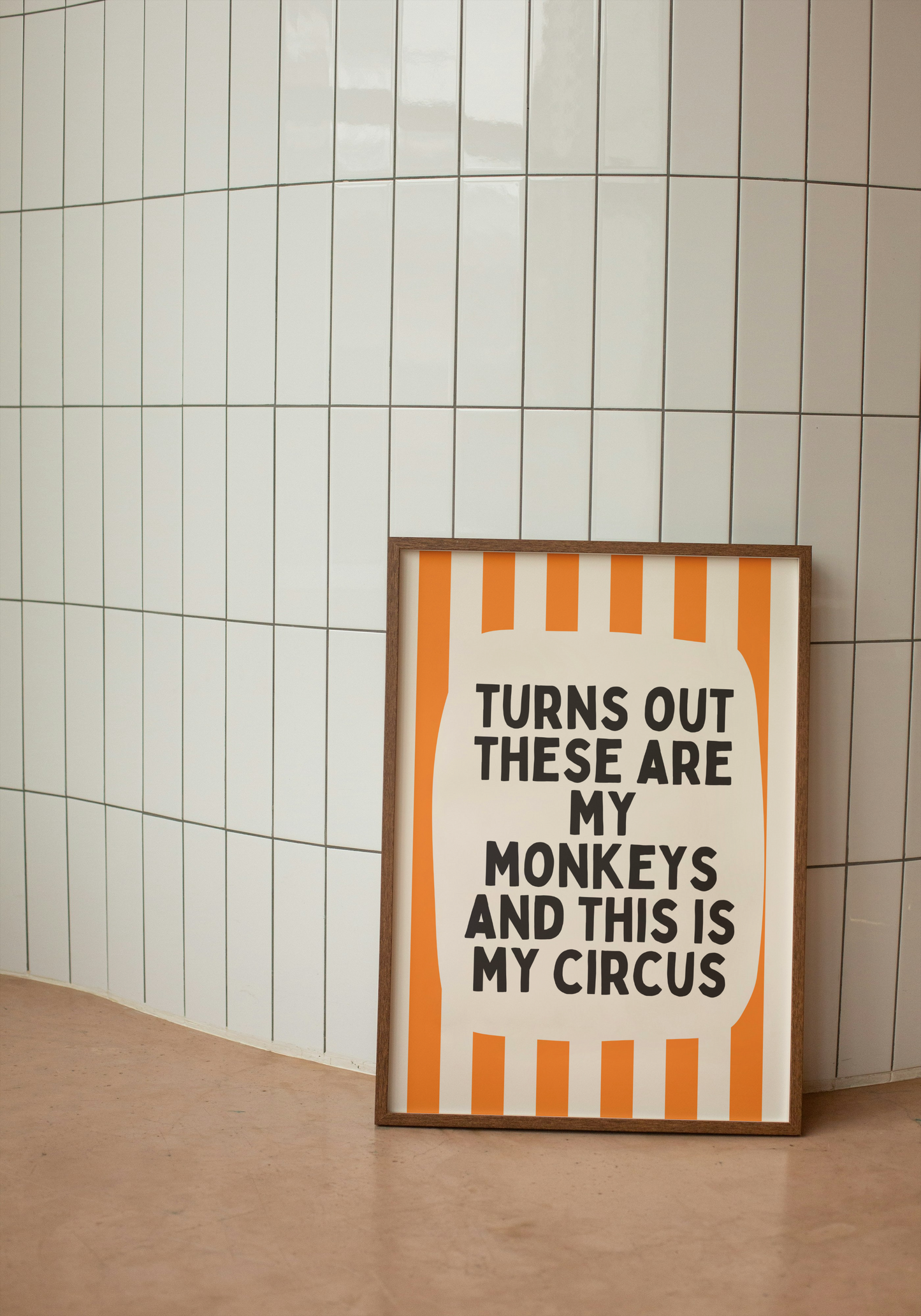 Digital Download | Turns Out These Are My Monkeys | Orange and Cream Stripe