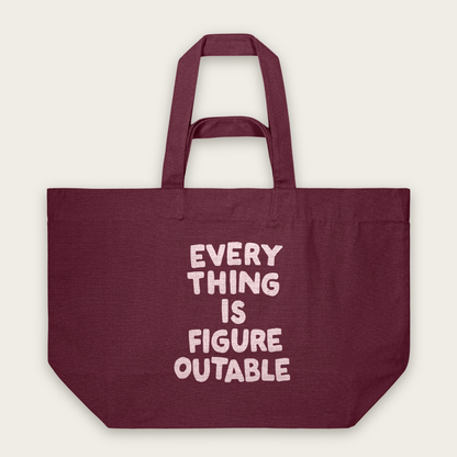 Everything Is Figureoutable | Tote Bag in Burgundy (18532_Everything-Is-Figureoutable_STAU117_Burgundy_Tote-Bag_Mockup.png)