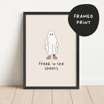 Framed | Freak In The Sheets | Black and Cream | Art Print