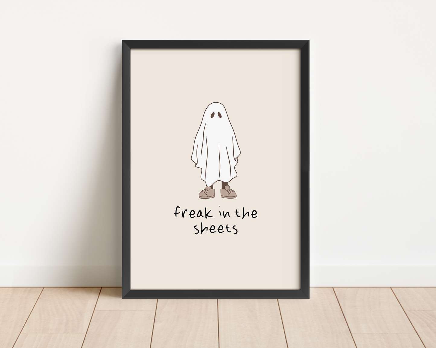 Framed | Freak In The Sheets | Black and Cream | Art Print