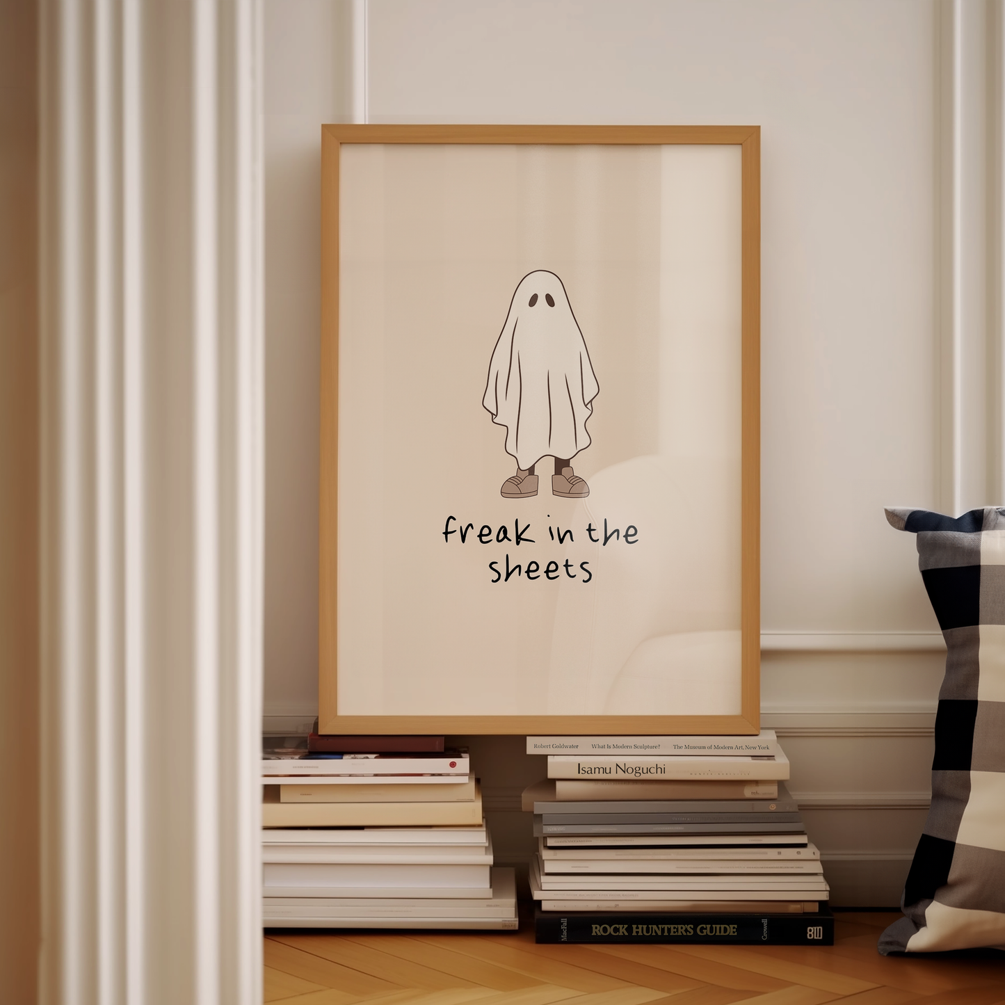 Freak In The Sheets | Ghost | Black and Cream | Art Print