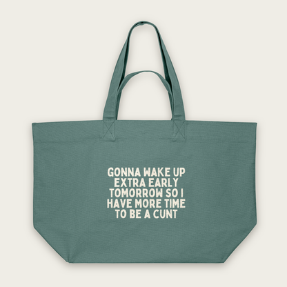 Gonna Wake Up Extra Early Tomorrow | Tote Bag in Green Bay (18537_Gonna-Wake-Up-Extra-Early_STAU117_Green-Bay_Tote-Bag_Mockup.png)