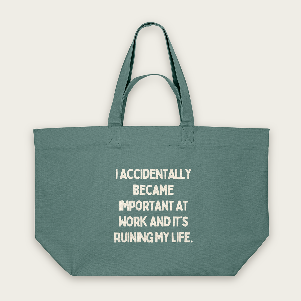 I Accidentally Became Important | Tote Bag in Green Bay (18555_I-Accidentally-Became-Important-At-Work_STAU117_Green-Bay_Tote-Bag_Mockup.png)