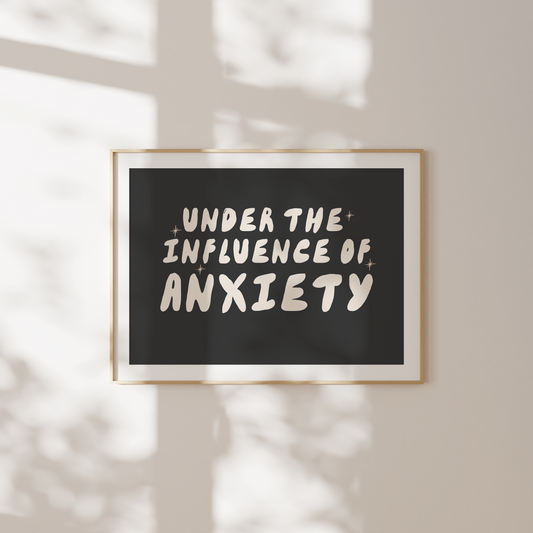 Under The Experience Of Anxiety | Cream and Charcoal | Landscape | Art Print