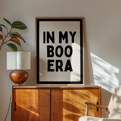 In My Boo Era | Black and Cream | Art Print