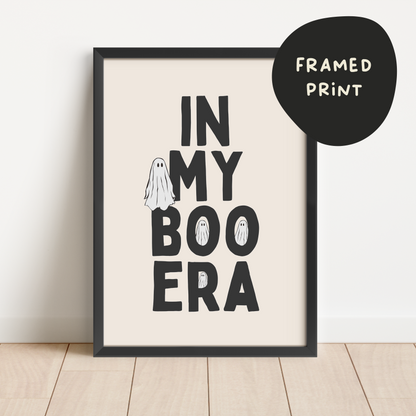 Framed | In My Boo Era | Charcoal and Cream | Art Print